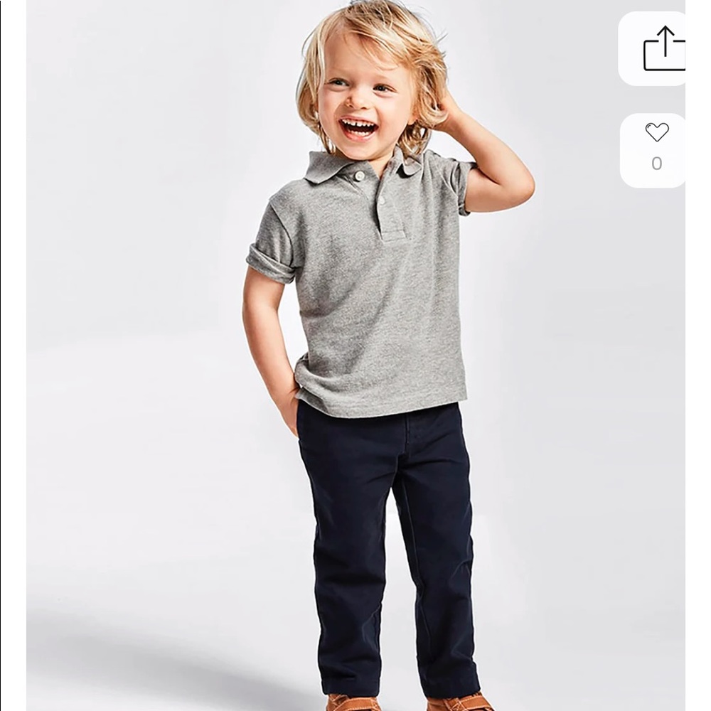 NWT Boys Size Lg 10/12 Children’s Place Uniform Polo in color SMOKE